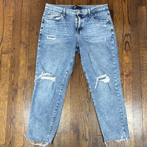GAP Denim - Gap Distressed girlfriend Blue Jeans size 12